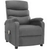 INLIFE Fauteuil Inclinable De Massage Gris Clair Tissu 1 INLIFE Fauteuil Inclinable De Massage Gris Clair Tissu -Pas Cher Fauteuil Magasin 55641060 1
