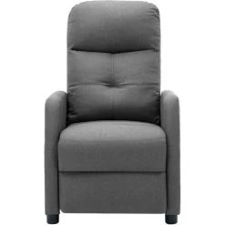 INLIFE Fauteuil Inclinable électrique Gris Clair Tissu -Pas Cher Fauteuil Magasin 55641167 3