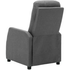 INLIFE Fauteuil Inclinable électrique Gris Clair Tissu -Pas Cher Fauteuil Magasin 55641167 5