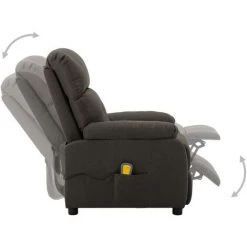INLIFE Fauteuil De Massage Inclinable électrique Taupe Tissu 10 INLIFE Fauteuil De Massage Inclinable électrique Taupe Tissu -Pas Cher Fauteuil Magasin 55641168 4