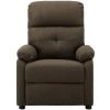 INLIFE Fauteuil De Massage Inclinable électrique Marron Tissu