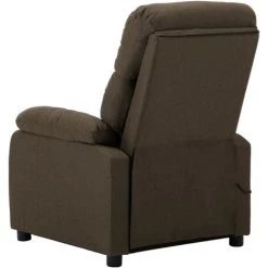INLIFE Fauteuil De Massage Inclinable électrique Marron Tissu -Pas Cher Fauteuil Magasin 55641172 4