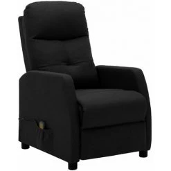 INLIFE Fauteuil Inclinable électrique De Massage Noir Tissu