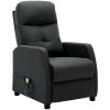 INLIFE Fauteuil Inclinable électrique De Massage Gris Foncé Tissu -Pas Cher Fauteuil Magasin 55641277 1