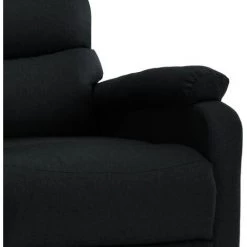 INLIFE Fauteuil Inclinable électrique De Massage Noir Tissu -Pas Cher Fauteuil Magasin 55641333 4