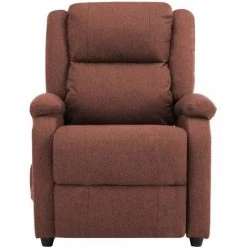 INLIFE Fauteuil Inclinable électrique De Massage Marron Tissu 10 INLIFE Fauteuil Inclinable électrique De Massage Marron Tissu -Pas Cher Fauteuil Magasin 55641385 4