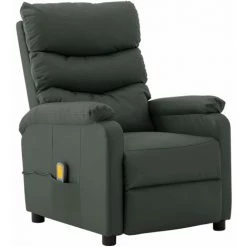 INLIFE Fauteuil Inclinable électrique De Massage Gris Similicuir