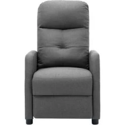 INLIFE Fauteuil Inclinable électrique De Massage Gris Clair Tissu
