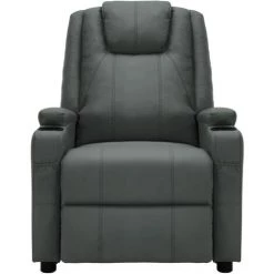 INLIFE Fauteuil De Massage Inclinable électrique Anthracite Similicuir -Pas Cher Fauteuil Magasin 55641476 3