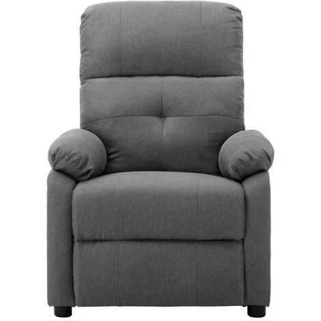 INLIFE Fauteuil De Massage Inclinable électrique Gris Clair Tissu 3 INLIFE Fauteuil De Massage Inclinable électrique Gris Clair Tissu