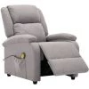 INLIFE Fauteuil Inclinable électrique De Massage Gris Clair Tissu -Pas Cher Fauteuil Magasin 55641549 1