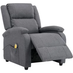 INLIFE Fauteuil Inclinable électrique De Massage Gris Foncé Tissu 9 INLIFE Fauteuil Inclinable électrique De Massage Gris Foncé Tissu -Pas Cher Fauteuil Magasin 55641551 3