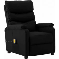 INLIFE Fauteuil Inclinable électrique De Massage Noir Similicuir