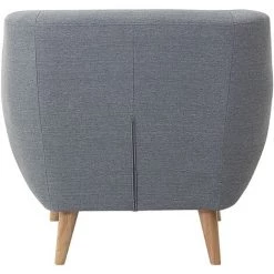 BELIANI Fauteuil En Tissu Tapissé Gris - Gris -Pas Cher Fauteuil Magasin 5588058 5