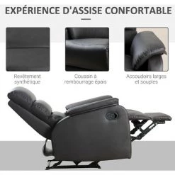 MH Fauteuil Relax LUKE Brun Foncé -Pas Cher Fauteuil Magasin 55880815 5