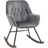 MH Fauteuil à Bascule DENVER Gris -Pas Cher Fauteuil Magasin 55881067 1