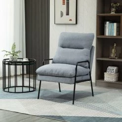 MH Fauteuil Néo-rétro VALLY Gris -Pas Cher Fauteuil Magasin 55881068 2