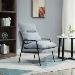 MH Fauteuil Néo-rétro VALLY Gris -Pas Cher Fauteuil Magasin 55881068 5
