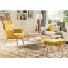 VENTE-UNIQUE.COM Fauteuil Avec Repose-pieds ESBEN En Tissu - Jaune - Jaune 1 VENTE-UNIQUE.COM Fauteuil Avec Repose-pieds ESBEN En Tissu - Jaune - Jaune -Pas Cher Fauteuil Magasin 55881159 1
