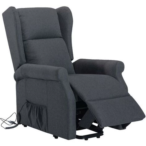 VENTE-UNIQUE.COM Fauteuil Releveur électrique En Tissu LAUGAR - Anthracite - Gris Anthracite 5 VENTE-UNIQUE.COM Fauteuil Releveur électrique En Tissu LAUGAR - Anthracite - Gris Anthracite – Image 3