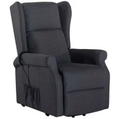 VENTE-UNIQUE.COM Fauteuil Releveur électrique En Tissu LAUGAR - Anthracite - Gris Anthracite 10 VENTE-UNIQUE.COM Fauteuil Releveur électrique En Tissu LAUGAR - Anthracite - Gris Anthracite -Pas Cher Fauteuil Magasin 55881216 4