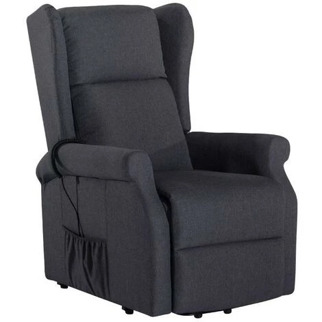 VENTE-UNIQUE.COM Fauteuil Releveur électrique En Tissu LAUGAR - Anthracite - Gris Anthracite 6 VENTE-UNIQUE.COM Fauteuil Releveur électrique En Tissu LAUGAR - Anthracite - Gris Anthracite – Image 4