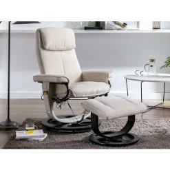 VENTE-UNIQUE.COM Fauteuil Massant JULIO II En Microfibre - Beige - Beige