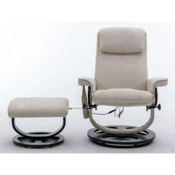VENTE-UNIQUE.COM Fauteuil Massant JULIO II En Microfibre - Beige - Beige -Pas Cher Fauteuil Magasin 55881421 3
