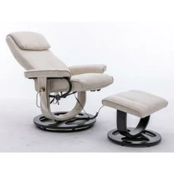 VENTE-UNIQUE.COM Fauteuil Massant JULIO II En Microfibre - Beige - Beige -Pas Cher Fauteuil Magasin 55881421 5