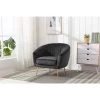 VENTE-UNIQUE.COM Fauteuil Cabriolet En Velours PABLITO - Anthracite - Gris Anthracite -Pas Cher Fauteuil Magasin 55881426 1