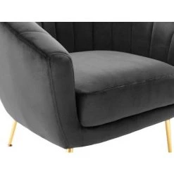 VENTE-UNIQUE.COM Fauteuil Cabriolet En Velours PABLITO - Anthracite - Gris Anthracite 11 VENTE-UNIQUE.COM Fauteuil Cabriolet En Velours PABLITO - Anthracite - Gris Anthracite -Pas Cher Fauteuil Magasin 55881426 5