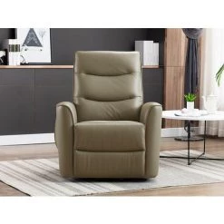 VENTE-UNIQUE.COM Fauteuil Releveur En Cuir PALVIN - Taupe - Taupe -Pas Cher Fauteuil Magasin 55881546 2