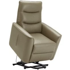 VENTE-UNIQUE.COM Fauteuil Releveur En Cuir PALVIN - Taupe - Taupe -Pas Cher Fauteuil Magasin 55881546 5