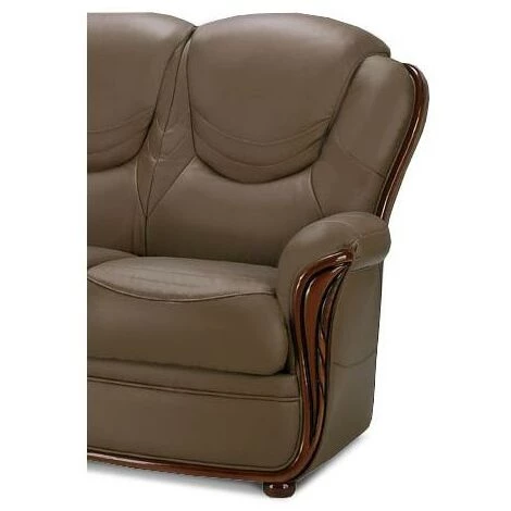VENTE-UNIQUE.COM Fauteuil 100% Cuir De Buffle ADELAIDE - Taupe - Taupe 4 VENTE-UNIQUE.COM Fauteuil 100% Cuir De Buffle ADELAIDE - Taupe - Taupe – Image 2