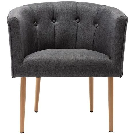 VENTE-UNIQUE.COM Fauteuil Cabriolet En Tissu GRAPE - Anthracite - Gris Anthracite 5 VENTE-UNIQUE.COM Fauteuil Cabriolet En Tissu GRAPE - Anthracite - Gris Anthracite – Image 3