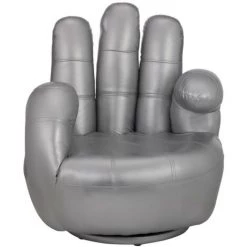 VENTE-UNIQUE.COM Fauteuil Main Pivotant CATCHY En Simili - Blanc - Blanc -Pas Cher Fauteuil Magasin 55882460 5