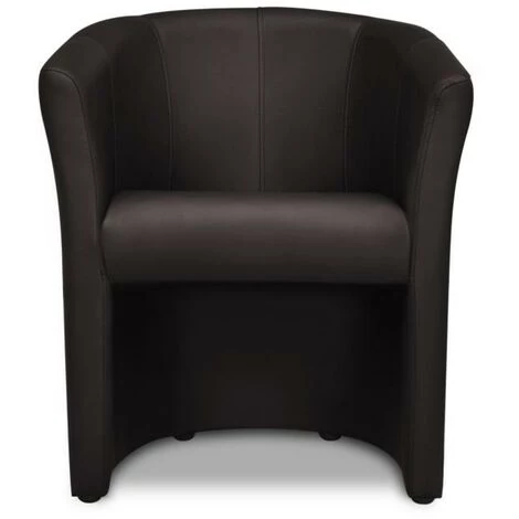 VENTE-UNIQUE.COM Fauteuil Cabriolet En Simili RANIN - Marron - Marron Chocolat 6 VENTE-UNIQUE.COM Fauteuil Cabriolet En Simili RANIN - Marron - Marron Chocolat – Image 4