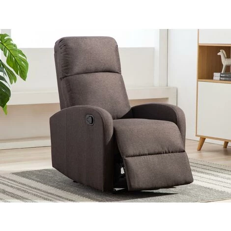 VENTE-UNIQUE.COM Fauteuil Relax En Tissu ISAO - Marron - Marron Chocolat 3 VENTE-UNIQUE.COM Fauteuil Relax En Tissu ISAO - Marron - Marron Chocolat