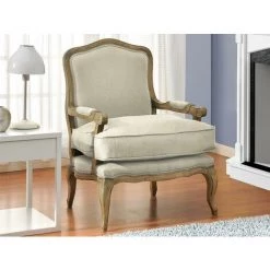 VENTE-UNIQUE.COM Fauteuil Bergère En Lin MAHAUX - Beige - Beige