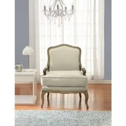 VENTE-UNIQUE.COM Fauteuil Bergère En Lin MAHAUX - Beige - Beige -Pas Cher Fauteuil Magasin 55882915 3