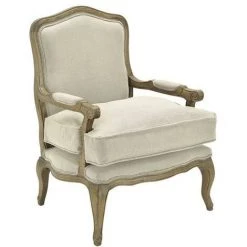 VENTE-UNIQUE.COM Fauteuil Bergère En Lin MAHAUX - Beige - Beige -Pas Cher Fauteuil Magasin 55882915 4