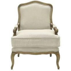 VENTE-UNIQUE.COM Fauteuil Bergère En Lin MAHAUX - Beige - Beige -Pas Cher Fauteuil Magasin 55882915 5