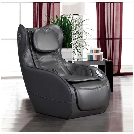 VENTE-UNIQUE.COM Fauteuil Massant ADRASTEE En Simili - Option Bluetooth - Anthracite - Gris Anthracite 3 VENTE-UNIQUE.COM Fauteuil Massant ADRASTEE En Simili - Option Bluetooth - Anthracite - Gris Anthracite
