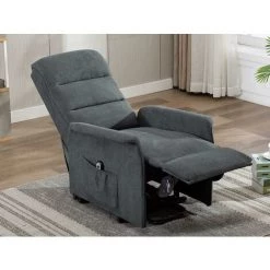 VENTE-UNIQUE.COM Fauteuil Releveur électrique En Tissu CAPUCINE - Anthracite - Gris Anthracite -Pas Cher Fauteuil Magasin 55883452 5
