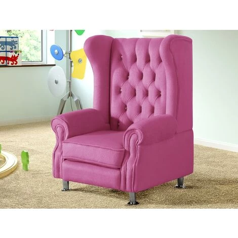 VENTE-UNIQUE.COM Fauteuil Pour Enfant En Tissu IDOLE - Rose - Rose 3 VENTE-UNIQUE.COM Fauteuil Pour Enfant En Tissu IDOLE - Rose - Rose