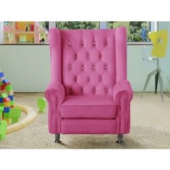 VENTE-UNIQUE.COM Fauteuil Pour Enfant En Tissu IDOLE - Rose - Rose 8 VENTE-UNIQUE.COM Fauteuil Pour Enfant En Tissu IDOLE - Rose - Rose -Pas Cher Fauteuil Magasin 55883886 2