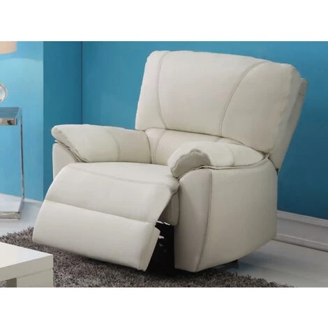 VENTE-UNIQUE.COM Fauteuil Relax électrique En Cuir MARCIS - Ivoire - Ivoire 3 VENTE-UNIQUE.COM Fauteuil Relax électrique En Cuir MARCIS - Ivoire - Ivoire