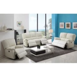 VENTE-UNIQUE.COM Fauteuil Relax électrique En Cuir MARCIS - Ivoire - Ivoire 10 VENTE-UNIQUE.COM Fauteuil Relax électrique En Cuir MARCIS - Ivoire - Ivoire -Pas Cher Fauteuil Magasin 55883900 4