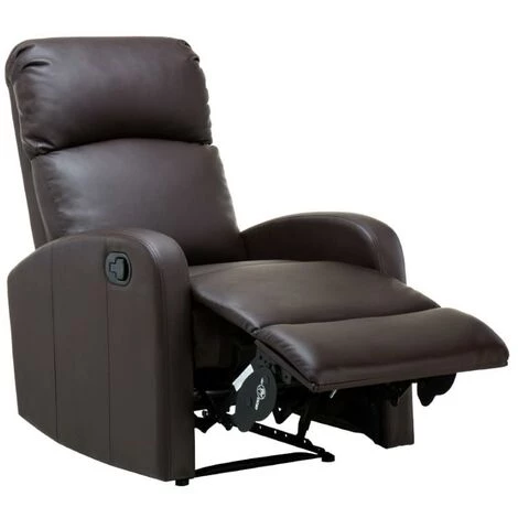 VENTE-UNIQUE.COM Fauteuil Relax En Simili ISAO - Marron - Marron Chocolat 6 VENTE-UNIQUE.COM Fauteuil Relax En Simili ISAO - Marron - Marron Chocolat – Image 4