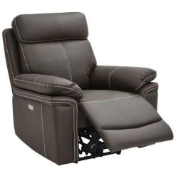 VENTE-UNIQUE.COM Fauteuil Relax électrique En Cuir ISIRIS - Marron - Marron Chocolat -Pas Cher Fauteuil Magasin 55884061 3